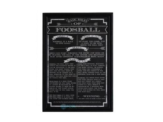 Hathaway Foosball Game Rules Wall Art | NG2029FB BG2029FB