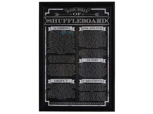 Hathaway Shuffleboard Game Rules Wall Art | NG2029SH BG2029SH