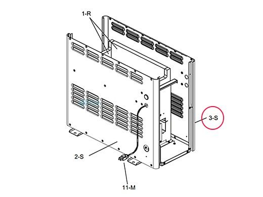 Raypak Jacket Right Side Panel | 014896F