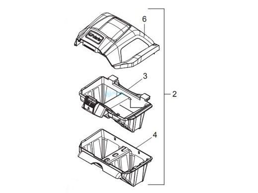 Polaris Quattro Sport Filter Canister Assembly | Blue | R0836200