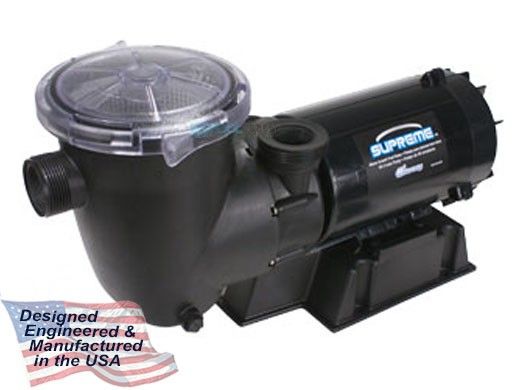 Waterway CSA Supreme 48-Frame 1HP Above Ground Pool Pump 115V 10.3 Amps | 25' NEMA Cord | PSPC1100-25