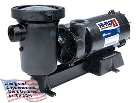 Waterway CSA Hi-Flo II Side Discharge 48-Frame 1HP Above Ground Pool Pump 115V 10.3 Amps | 25' NEMA Cord | PHC1100-25