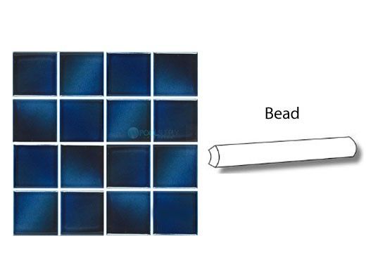 Fujiwa Tile KLM Series 1x3 Bead Tile | Misty Blue | KLM04-330