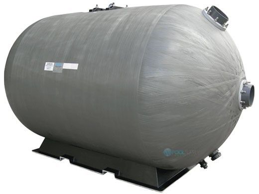 Waterco Micron Commercial Horizontal Sand Filter | 48" X 120" | Left-Manway Flange | 37 Square Foot | 22290120L