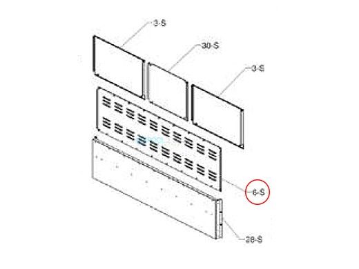 Raypak Lower Rear Jacket Panel | 009762F