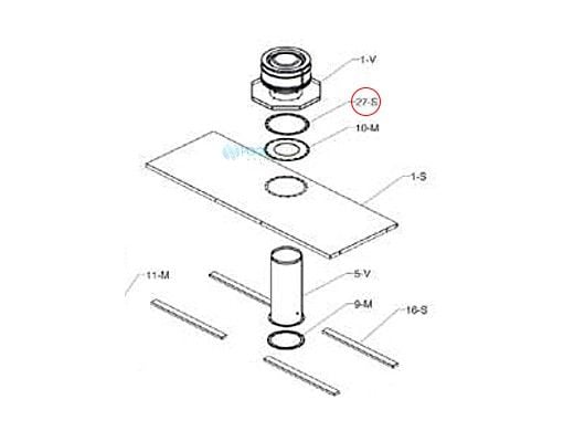 Raypak Flue Exhaust Gasket Retainer | 010030F