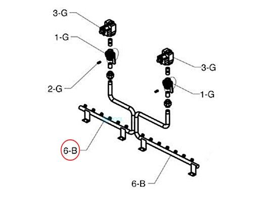 Raypak Manifold Lower | 007449F