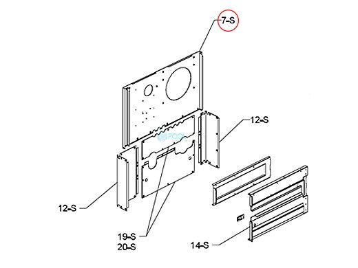Raypak Upper Left Side Jacket Panel | 009663F