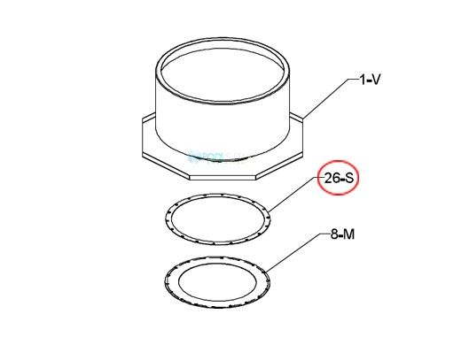 Raypak Flue Exhaust Gasket Retainer | 010032F