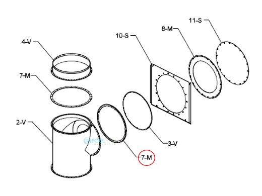 Raypak Flue Exhaust Tee Seal Gasket 10" | 009691F