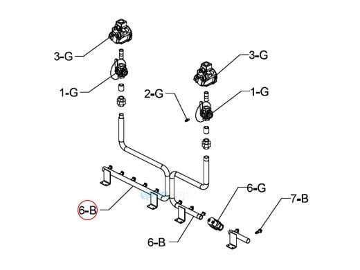 Raypak Manifold Lower | 008972F