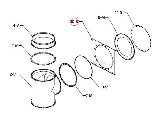 Raypak Rear Flue Exhaust Cover Panel | 009666F