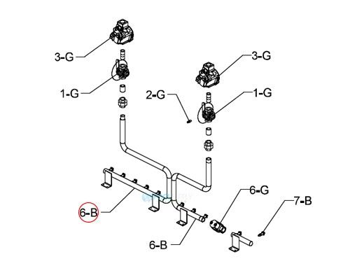 Raypak Manifold Lower | 008974F