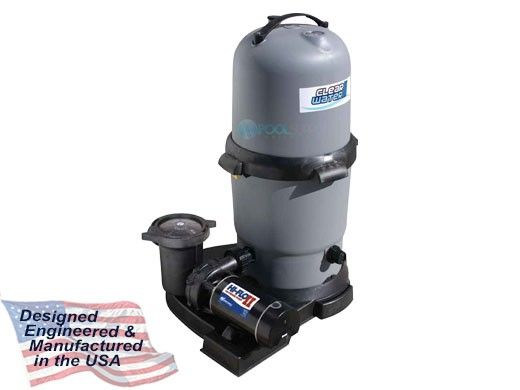 Waterway ClearWater II Above Ground Pool Standard Cartridge Filter System | 1HP Pump 75 Sq. Ft. Filter | 3' NEMA Cord | 520-5107-6S