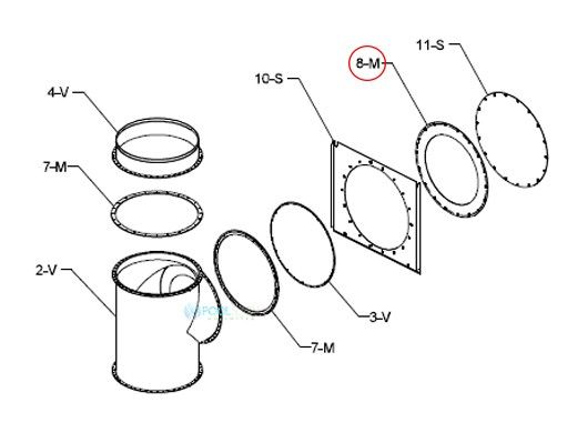 Raypak Flue Exhaust Adapter Seal Gasket | 009638F