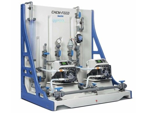 Blue-White Chem-Feed Plastic Dual Skid | CFPS-2