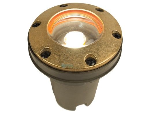 FX Luminaire FC 3 LED Well Light | Brass | Zone Dimming | Ring Faceplate | FCZD3LEDRGBS