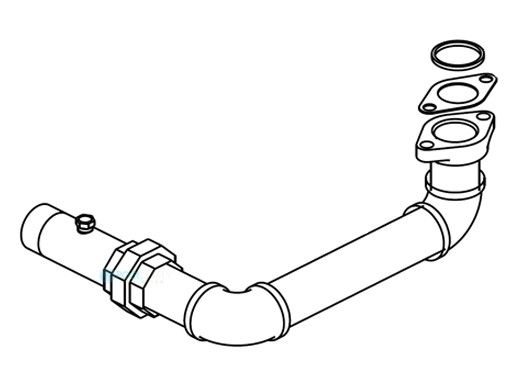 Raypak Bypass Plumbing Assembly Lower | Copper | 015766F