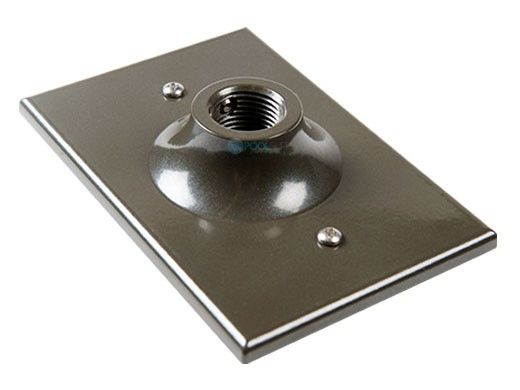 FX Luminaire LED Down Lights - Mounting Wall Plate 1-Gang 1/2" Thread | Black | WP-1G-050-FB