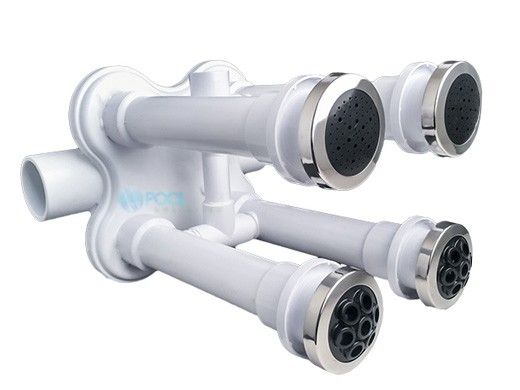 Custom Molded Products JetArray 2 x 2 Cluster Wall Fittings & Massage Kit | White | 23308-900-240