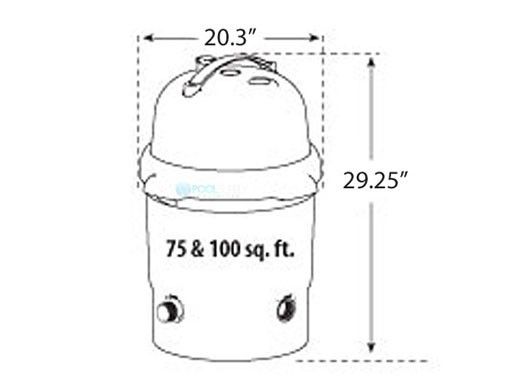 Waterway ClearWater ABG Cartridge Filter | 1.5" FPT 75 Sq. ft. | FC075