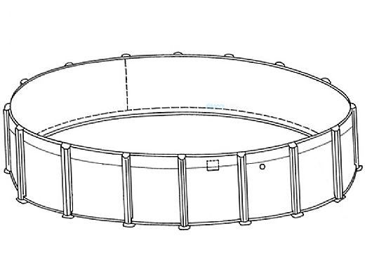 Coronado 8' Round 54" Sub-Assy for CaliMar Above Ground Pools | Resin Top Rails | 5-4908-139-54