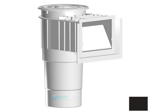 AquaStar Flow Star Skimmer with Water Stop Face, Float Assembly, Basket, Lid, Adjustable Collar and 6" Socket Sump | Black | SKR102F