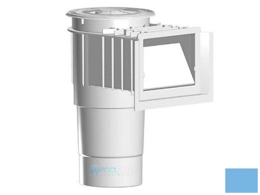 AquaStar Flow Star Skimmer with Water Stop Face, Float Assembly, Basket, Lid, Adjustable Collar and 6" Socket Sump | Blue | SKR104F