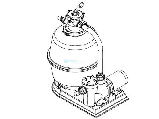 Waterco Exotuff 18" Above Ground Pool Sand Filter System | 1.5 HP Pump 1.71 Sq. Ft. Filter | SKS18D