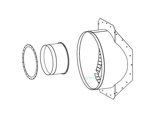 Raypak Flue Exhaust Adapter Assembly | 012284F