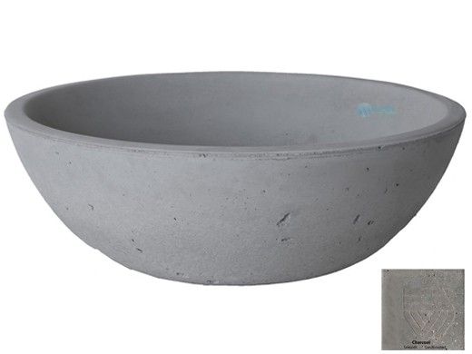 Water Scuppers & Bowls Marseilles Planter Bowl | 21" Charcoal Sandblasted | WSBMARS21CHAR
