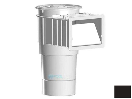 AquaStar Flow Star Skimmer with Flush Face, Float Assembly, Basket, Lid, Adjustable Collar and 6" Socket Sump | Black | SKR202F