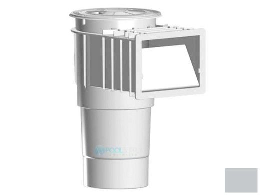 AquaStar Flow Star Skimmer with Flush Face, Float Assembly, Basket, Lid, Adjustable Collar and 6" Socket Sump | Light Gray | SKR203F
