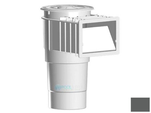 AquaStar Flow Star Skimmer with Flush Face, Float Assembly, Basket, Lid, Adjustable Collar and 6" Socket Sump | Dark Gray | SKR205F