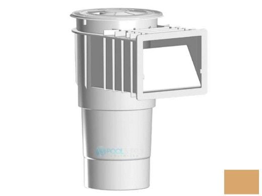 AquaStar Flow Star Skimmer with Flush Face, Float Assembly, Basket, Lid, Adjustable Collar and 6" Socket Sump | Tan | SKR208F