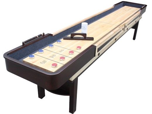 Hathaway Merlot 12-Foot Shuffleboard Table | Espresso Finish | BG50357