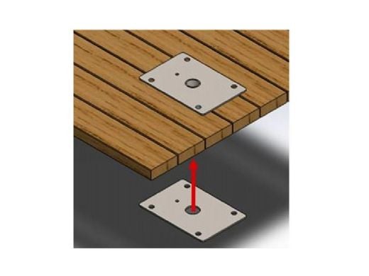 Global Pool Products Pool Lift Wood Deck Anchor | RGLCWDA GLCWDA
