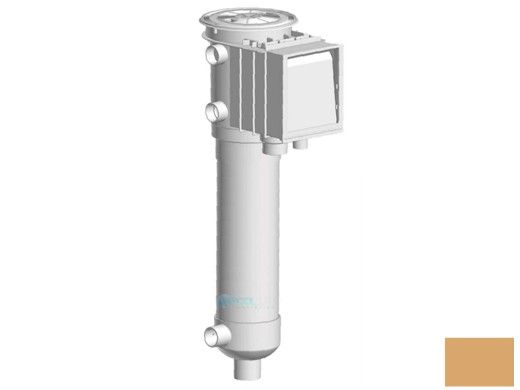 AquaStar ZarStar Skimmer with Large Basket, Filter Bag, Adjustable Collar, Lid and Ozonator Ports | Tan | SKZ101108