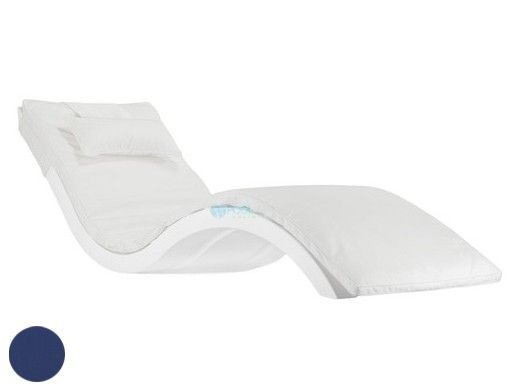 Ledge Lounger Signature Collection Chaise Cushion with Pillow | Standard Color Mediterranean Blue Tweed | LL-SG-C-CP-STD-4653
