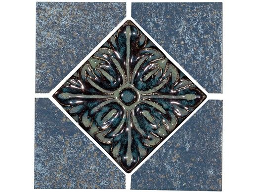 National Pool Tile Oxide 6x6 Series | Azurite Blue Deco | OXD-BLUE DECO
