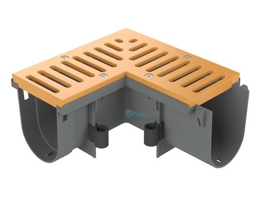 AquaStar 90Deg. Sump Dry Deck, Deck Drain | Tan | DD6130