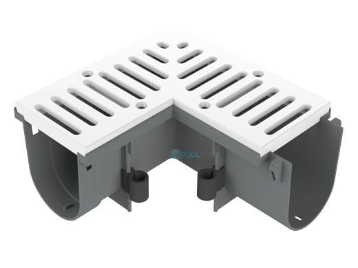 AquaStar 90Deg. Sump Dry Deck, Deck Drain | White | DD6101