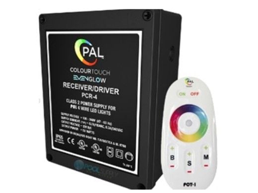 PAL Lighting Color Touch PCR-4 Remote Control Transformer with OEM Cloning for Evenglow and PAL-4 LED Multi-Color Lights | 60W 12VDC | 42-PCR-4U-CL-E