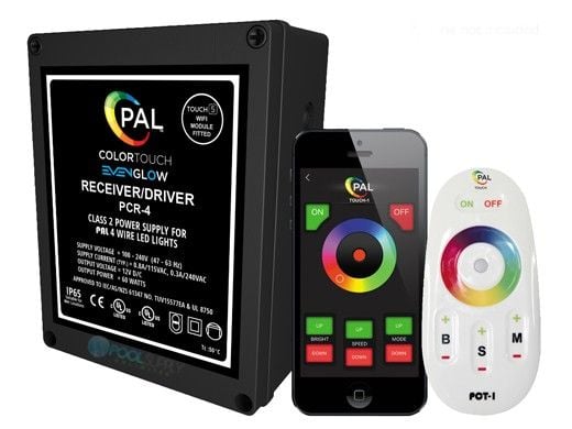 PAL Lighting Color Touch PCR-4 Remote Control Transformer with OEM Cloning and WiFi for Evenglow and PAL-4 LED Multi-Color Lights | 60W 12VDC | 42-PCR-4UW-CL-E