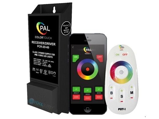 PAL Lighting Color Touch PCR-2D Remote Control Transformer with OEM Cloning and WiFi for Evenglow and PAL-4 LED Multi-Color Lights | 55W 12VDC | 42-PCR-2DW-60-E