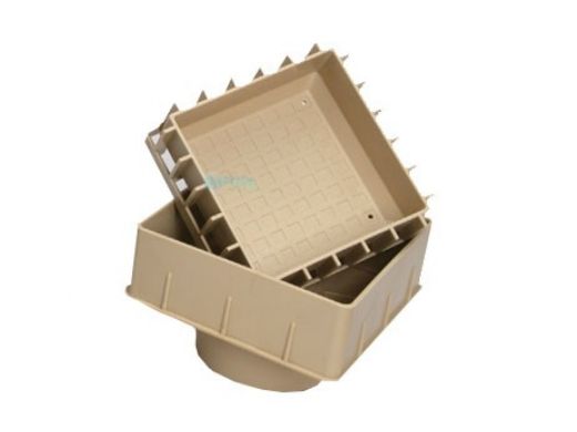 Pour-A-Lid 6" Square Deck Drain Cover | Tan | DC601 TAN
