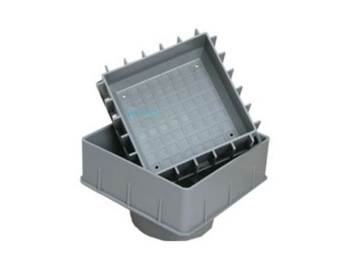 Pour-A-Lid 6" Square Deck Drain Cover | Gray | DC601 GRY