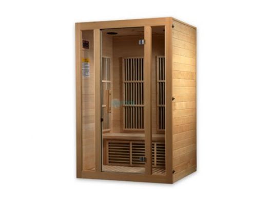 Golden Designs Maxxus Seattle Edition 2-Person Low EMF FAR Infrared Carbon Sauna | Hemlock | MX-J206-01