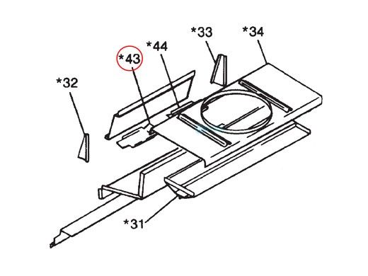 Pentair Right Draft Hood Relief Baffle | 20013801