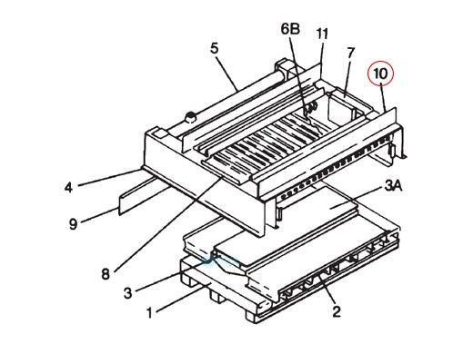 Pentair Rear Tile Rail Assembly | 20011406